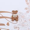 Série chá de leite de celebridade da internet urso bege urso marrom cola creme epóxi capa de celular pingente grampo de cabelo material para acessórios DIY