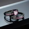 AliExpress shein anillo cuadrado de dos piezas nuevo personalidad simple nicho lujo ligero elegante anillo de pareja