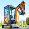 Exportado a Polonia: Excavadora de Orugas HT18, Excavadora Pequeña Multifuncional para Uso Doméstico, Máquina para Excavar Zanjas y Tierra para Huertos y Tierras de Cultivo