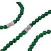 Colar Pulseira Corrente de Clavícula Jade Verde Tendência com Contas de Painço Ágata Verde Gelo Calcedônia para Mulheres com Acabamento de Luxo