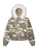 Chaqueta de moda con cuello grande de pelo y forro polar para hombre, abrigo corto de invierno de algodón con pelo de conejo, chaqueta de algodón Cleanfit Zuo Shan Diao