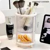 Tubo de Almacenamiento de Brochas de Maquillaje Minimalista de Lujo Ligero, Estante de Almacenamiento de Cepillos para Lápices de Cejas de Escritorio Transfronterizo, Portacepillos para Lápices de Cejas de Gran Capacidad