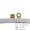 Anillo de plata S925 calado con incrustaciones de perla y diamante para correr, chapado en oro antiguo, soporte para cuentas DIY, accesorios de joyería