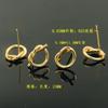 Pendientes de plata de ley 925 con forma de corazón, chapados en oro auténtico y chapados en cobre, con forma de aguja, para hacer uno mismo, con gancho para la oreja, accesorios de joyería