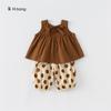 Ropa para Niños Youbao Ropa de Verano para Niñas Estilo Coreano Chaleco Pantalones de Linterna para Bebé Conjunto Top sin Mangas para Niños Conjunto de Dos Piezas