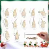 Adornos de Madera Navideños Transfronterizos, Manualidades Creativas Inacabadas para Niños DIY, Decoraciones para Fiestas