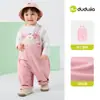 [100% Algodão] Roupas Infantis Dudu Macacão de Bebê Calça de Bebê para Primavera Roupa de Primavera Macacão para Meninos Moderno