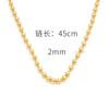 Colar de Aço Titânio Personalizado Simples Estilo Ins Europeu e Americano Mais Vendido Atacado Galvanoplastia a Vácuo Ouro 18K Corrente Cubana Corrente Osso de Cobra