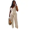 C7461 Transfronterizo Aliexpress Amazon Moda Europea y Americana para Mujer Conjunto de Dos Piezas Casual con Top de Cuello Halter de Atar y Pantalones Largos
