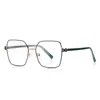 Gafas Anti-luz Azul Nuevas Transfronterizas 3140 Moda Nórdica Montura Metálica Grande Espejo Plano para Mujer Lisas Gafas de Alta Calidad