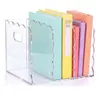 Porta-arquivos de acrílico transfronteiriço com três ou quatro compartimentos, Organizador de mesa personalizável, Suportes de livros em formato ondulado