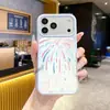 Bestseller transfronterizo: Vibras de chica dulce fuegos artificiales coloridos 17pro piel clara funda protectora iPhone18 funda de teléfono de peluche