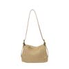 Bolso Grande de Paja Tejida para Mujer 2025 Nuevo Bolso Tejido de Verano, Bolso de Hombro Elegante y Personalizado, Bolso de Playa para Axila, Color Contrastante