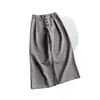 Pantalones de pierna ancha acampanados con botones y pliegues de composite de pata de gallo para hombre, estilo old money, corte limpio, pantalones casuales versátiles para ir al trabajo