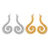 Pendientes bohemios con diseño de hilo geométrico, nuevos, chapados en acero de titanio y oro real de 18 quilates, ligeros, de lujo, combinables con todo, al por mayor