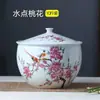 Tarro de Cerámica de Gran Capacidad para Manteca con Tapa, Tarro para Sal, Tarro para Condimento de Aceite de Chile Resistente a Altas Temperaturas, Almacenamiento de Olla para Estofado para el Hogar en la Cocina