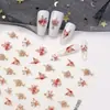 Novo Adesivo de Decalque para Nail Art Estéreo em Relevo 5D Borboleta Flor Renda Laço Tulipa Decalque de Unha de Alta Qualidade