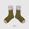 1746 calcetines infantiles al por mayor, calcetines de media caña bordados con lazo, estilo Miu girl, calcetines de algodón sin costuras con puños holgados para niñas