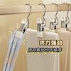 Clip de Ropa de Acero Inoxidable Grueso de Dos Cabezas con Gancho, Clip de 3 Palabras para Almacenamiento de Pantalones, Grande, sin Dejar Marcas