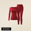 2025 Nova Roupa Modeladora Térmica Feminina para Outono e Inverno, Conjunto de Blusa de Manga Comprida e Calça Modeladora para Emagrecimento e Modelagem do Corpo