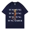 Camiseta Tung Tung Tung Sahur Meme Cerebro Podrido Italiano Divertido Europeo y Americano