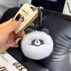Chaveiro de coelho rex sintético fofo, pingente de pelúcia de panda, boneca de pelúcia criativa, pingente de mochila
