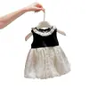 Vestido de Verano para Niña, Vestido de Lunares Estilo Coreano Pequeño Fragante para Bebé, Vestido tipo Chaleco sin Mangas de Princesa para Niños, Moderno