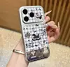 Funda para Teléfono con Soporte para Perro de Cuadros Azules Compatible con iPhone 16 Pro Max Funda para Teléfono Apple 17 Funda de Transformación Instantánea Galvanizada