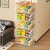 Estante de Almacenamiento para Cocina, Estante Móvil de Varias Capas para Snacks y Juguetes para Sala de Estar, Canasta para Encimera para Frutas, Verduras y Condimentos