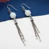 Brincos de Prata Esterlina S925 Ágata de Jade Estilo Étnico Antigo Vintage Brincos do Deus da Riqueza de Cinco Vias Brincos de Lótus de Jade