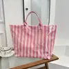 Bolso Tote Rayado Moderno 2026 Bolso de Mano Bolsa de Almacenamiento Casual Ligero para Viajes Diarios Gran Capacidad Portátil Bolso de Hombro