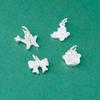 Plata de Ley 999 Chapada Diamante Pie Plata Lazo Colgante Mariposa Garra de Gato Hombre de Jengibre Colgante Pulsera de Cristal DIY