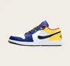 Zapatos Putian transfronterizos comercio exterior al por mayor zapatillas deportivas casuales versátiles de moda Jordan 1 para parejas, AJ1 de caña baja, zapatillas de panda para hombre y mujer