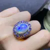 Anillo Colgante de Ópalo Natural Pendientes de Botón Fábrica Venta Caliente Europea y Americana Venta Caliente al por Mayor de Fábrica Apertura Ajustable