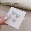 Acessórios de Arte para Unhas Borboleta Marquise Zircônia Tridimensional de Camada Dupla Tendência Borboleta de Liga Metálica Brilhante Pedras Strass para Arte de Unhas