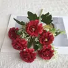 Ramo pequeño de hibisco de 6 cabezas de flores artificiales flores de comercio exterior transfronterizo decoración de hogar exterior flores artificiales flores de boda