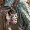 Acessórios Gato Plano Interior Carro Chaveiro Acrílico Feriado 2D Vestido Rosa Pingente Decoração de Bolsa Transfronteiriço