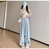 Pantalones Cremosos Yamamoto de Pierna Ancha para Mujer, Caída Suelta, Primavera y Otoño, Corte Holgado, Adelgazante, Texturizado, Estilo Relajado, Pantalones Largos Casuales