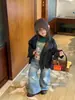 Otoño 2026 Ropa Nueva para Niños Estilo Coreano Ropa para Niños Chaqueta de Cuero de Motociclista de Moda para Niñas Abrigo de Cuero Informal