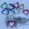 Venta directa de fábrica No.. 5 Aleación de Aluminio Forma Especial Colorida Seguridad Exterior Hebilla Corazón de Melocotón Mosquetón en Forma de Corazón Corazón Pequeño