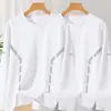 Camiseta deportiva casual para hombre de manga larga con estampado, moderna para adolescentes, adecuada para todas las estaciones, cuello redondo, top básico de manga larga