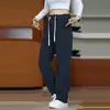 Pantalones Deportivos Casuales de Punto para Hombre Primavera Otoño Sarga Otoño Invierno Deportivos Largos Holgados Rectos Caída Pantalones de Hombre Venta al por Mayor