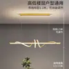 Lámpara Colgante Minimalista y de Lujo para Comedor con Cristal Natural, Iluminación Larga para Barra de Cocina, Lámpara de Diseño LED con Forma de Ola, Sin Hierro