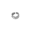 Anillo trenzado estilo coreano vintage desgastado para mujer, adecuado para ir al trabajo, estilo europeo y americano moderno, diseño único, anillo abierto para dedo índice