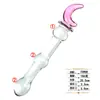 Palo de Masturbación de Cristal para Mujeres, Bolas para Punto G y Anal, Herramienta Sexual de Vidrio, Dispositivo Vibratorio para Punto G