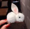 Diadema de celebridad de Internet, linda diadema de conejito de peluche, horquilla para el cabello, accesorios para el cabello de niña con forma de corazón, tocado con clip de banda de goma de dibujos animados