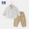 Conjunto de Ropa de Otoño para Niños: Camisa y Pantalones Largos para Niños Pequeños, Pantalones Casuales para Niños, Camisa para Niños, Estilo Moderno de Primavera y Otoño