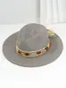 Sombrero de Paja Neutro Estilo Panamá para Mujer Decoración Tejida con Piedra Ámbar Sombrero de Playa Sombrero de Vaquero Occidental Sombrero para el Sol
