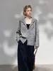 Cárdigan de punto redondo suave y casual estilo sal y pimienta para mujer, nuevo suéter de punto coreano de nicho suave y acogedor para otoño e invierno con cremallera