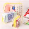 Bolsa Cosmética de PVC Espessada Estilo K Grande Capacidade Bolsa de Cosméticos Viagem À Prova de Poeira e À Prova d'Água Bolsa de Higiene Pessoal Cosméticos Bolsa de Cosméticos